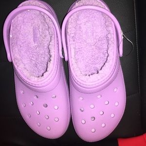 Purple Sherpa Lined Crocs